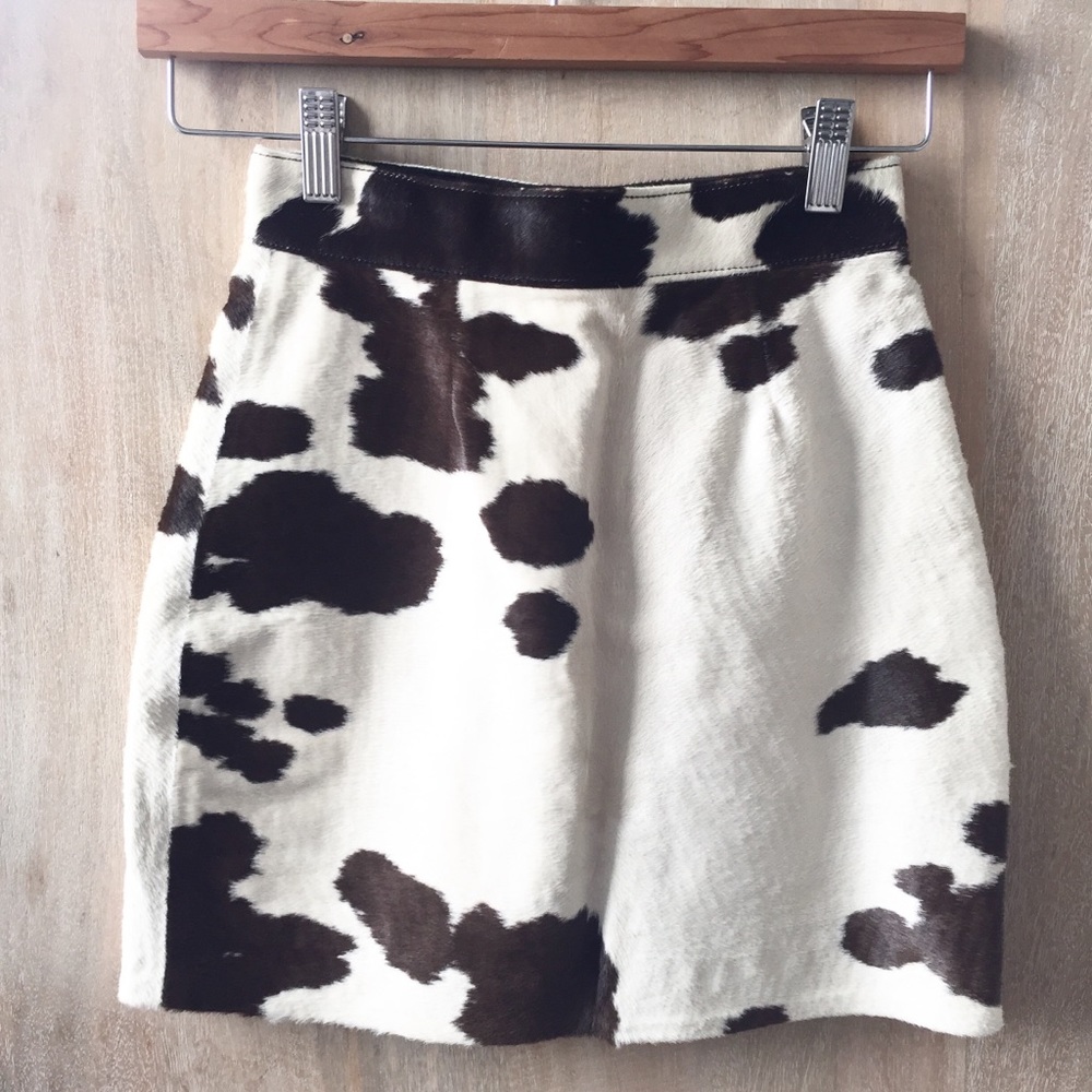 Vintage Henri Bendel Animal Hair Mini Skirt